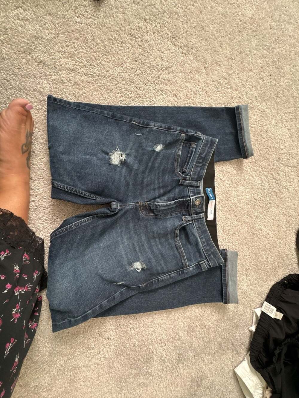 Old Navy Slim Built-In Flex Distressed Jeans